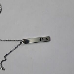 Greek necklace Phi Sigma Rho silver